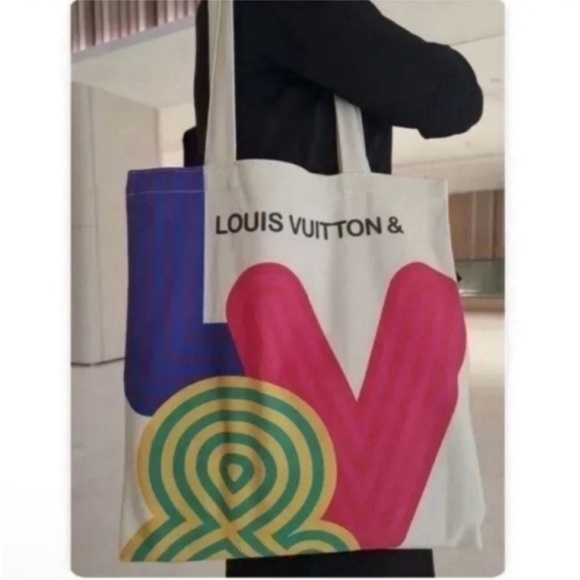 Louis Vuitton Novelty Canvas Eco Tote Bag Shenzhen Exhibition 2022 Limited 16x16 - Picture 1 of 14